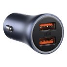 Baseus Golden Contactor Pro fast car charger 2x USB 40 W Quick Charge SCP FCP AFC + USB cable - USB Type C gray (TZCCJD-A0G)