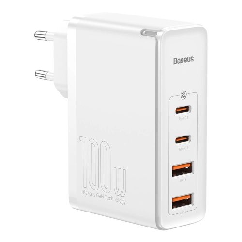 Baseus GaN2 Pro fast charger 100W USB / USB Type C Quick Charge 4+ Power Delivery white (CCGAN2P-L02)