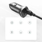 Ugreen car charger USB Type C / USB 24W Power Delivery Quick Charge gray (30780)