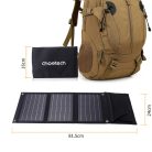 Choetech SC005 solar tourist charger 22W foldable 2x USB-A - black