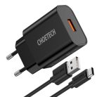 Choetech quick charger Quick Charge 3.0 18W 3A + USB cable - USB Type C 1m black (Q5003)