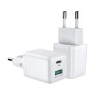 Joyroom wall charger (EU plug) USB / USB Type C 30W Power Delivery QuickCharge 3.0 AFC FCP white (L-QP303)