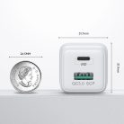 Joyroom wall charger (EU plug) USB / USB Type C 30W Power Delivery QuickCharge 3.0 AFC FCP white (L-QP303)