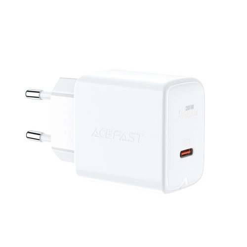 Acefast charger GaN USB Type C 30W, PD, QC 3.0, AFC, FCP white (A21 white)