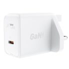 Acefast GaN wall charger (UK plug) USB Type C 30W, Power Delivery, PPS, Q3 3.0, AFC, FCP white (A24 UK white)