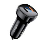 Acefast car charger 66W USB Type C / USB, PPS, Power Delivery, Quick Charge 4.0, AFC, FCP black (B4 black)