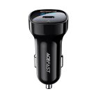 Acefast car charger 66W USB Type C / USB, PPS, Power Delivery, Quick Charge 4.0, AFC, FCP black (B4 black)