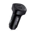 Acefast car charger 72W, 2x USB Type C, PPS, Power Delivery, Quick Charge 3.0, AFC, FCP black (B2 black)