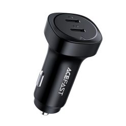   Acefast car charger 72W, 2x USB Type C, PPS, Power Delivery, Quick Charge 3.0, AFC, FCP black (B2 black)