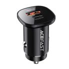 Acefast car charger 38W USB Type C / USB, PPS, Power Delivery, Quick Charge 3.0, AFC, FCP black (B1 black)