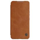 Nillkin Qin Leather Pro Case Case for Samsung Galaxy S22+ (S22 Plus) Camera Protector Holster Cover Flip Case Brown