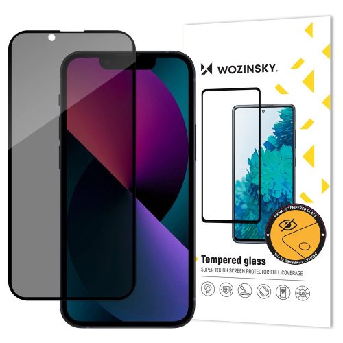 Wozinsky Privacy Glass Tempered Glass for iPhone 13/13 Pro with Anti Spy Privatizing Filter