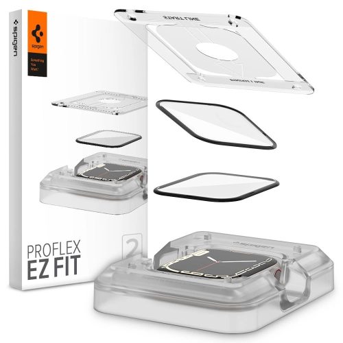 HYBRID GLASS Spigen PROFLEX ”EZ FIT” 2-PACK Apple Watch 7 / 8 (45 MM)