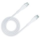 3MK HyperSilicone Cable USB-C / USB-C white cable 1m 60W 3A