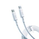 3MK HyperSilicone Cable USB-C / USB-C white cable 1m 60W 3A