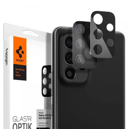 Spigen OptikCamera Protector Camera Island Tempered Glass (2 pcs) for Samsung Galaxy A33 5G / A53 5G / A73 5G Black