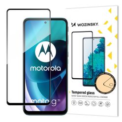   Wozinsky Tempered Glass Full Glue Super Tough Screen Protector Full Coveraged with Frame Case Friendly for Motorola Moto G71 5G black