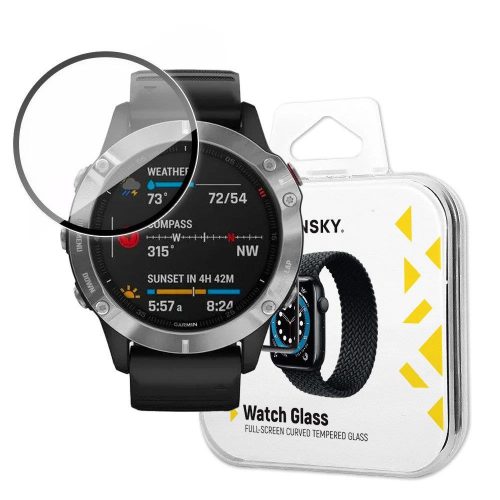 Wozinsky Watch Glass hybrid glass for Garmin Fenix 6 black