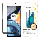 Wozinsky Super Durable Full Glue Tempered Glass Full Screen With Frame Case Friendly Motorola Moto G22 Black