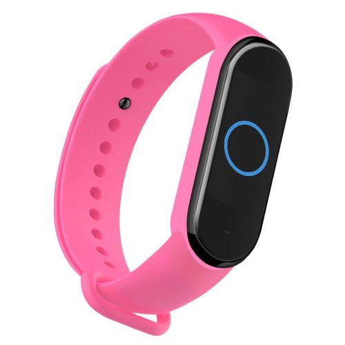 RMPACK Xiaomi Mi Band 5 Óraszíj Pótszíj Szilikon Szíj UV Rózsaszín