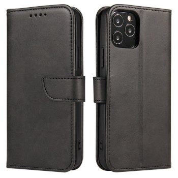 Realme 9i Notesz Tok Kártyatartóval Kitámasztható Magnet Series Fekete   Realme 9i Notesz Tok Kártyatartóval Kitámasztható Magnet Series Fekete