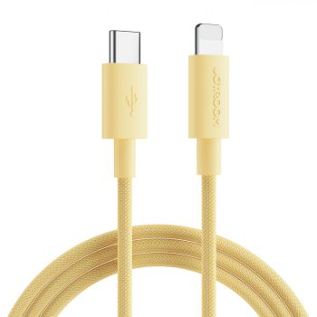 Joyroom durable USB Type C Kábel - Lightning Gyors Töltés / Adatkábel 20W 1m Sárga (S-1024M13)   Joyroom durable USB Type C Kábel - Lightning Gyors Töltés / Adatkábel 20W 1m Sárga (S-1024M13)