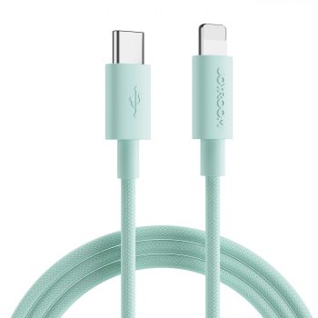Joyroom durable USB Type C Kábel - Lightning Gyors Töltés / Adatkábel 20W 1m Cián (S-1024M13)   Joyroom durable USB Type C Kábel - Lightning Gyors Töltés / Adatkábel 20W 1m Cián (S-1024M13)