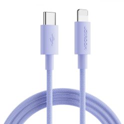   Joyroom durable USB Type C Kábel - Lightning Gyors Töltés / Adatkábel 20W 1m Lila (S-1024M13)