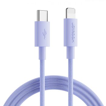 Joyroom durable USB Type C Kábel - Lightning Gyors Töltés / Adatkábel 20W 1m Lila (S-1024M13)   Joyroom durable USB Type C Kábel - Lightning Gyors Töltés / Adatkábel 20W 1m Lila (S-1024M13)