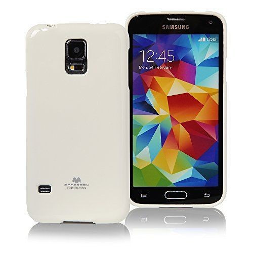 Samsung Galaxy S5 Mercury Goospery Szilikon Csillámló Tok Fehér