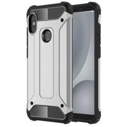   Xiaomi Mi A2 Lite / Redmi 6 Pro Ütésálló Armor Tok 2in1 Ezüst