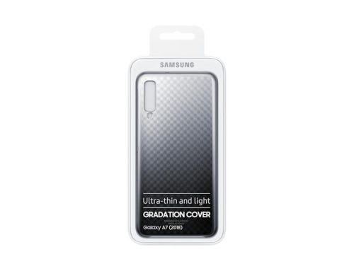 Samsung Galaxy A7 2018 Gyári Tok Gradation Cover Fekete EF-AA750CBEGWW