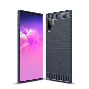 Samsung Galaxy Note 10+ Note 10 Plus Szilikon Tok Karbon Mintával Sötétkék   Samsung Galaxy Note 10+ Note 10 Plus Szilikon Tok Karbon Mintával Sötétkék