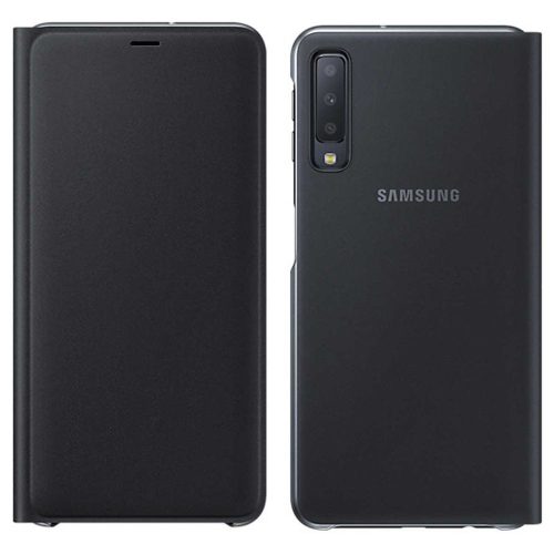 Samsung Galaxy A7 2018 Gyári Tok Wallet Cover Fekete EF-WA750PBEG