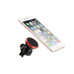   Univerzális Autós Tartó Szellőzőrácsra Rögzíthető Mobiltelefon Tartó Mágneses Piros