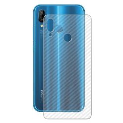   Huawei P20 Lite Hátlapi Fólia Skin Carbon Mintás + Előlapi Üvegfólia