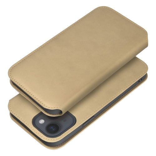 DUAL POCKET Book case for MOTOROLA G14 gold