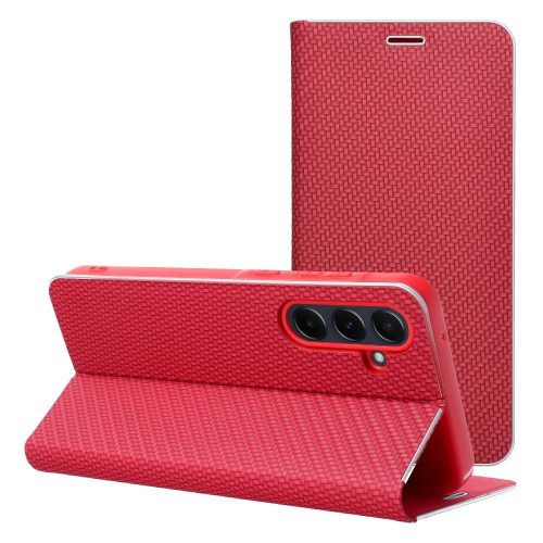 LUNA Book Carbon for SAMSUNG S25 red