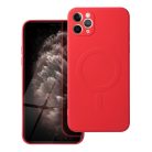 SILICONE MAG COVER case compatible with MagSafe for IPHONE 12 Pro Max red