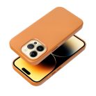 LEATHER MAG COVER case for IPHONE 14 Plus orange