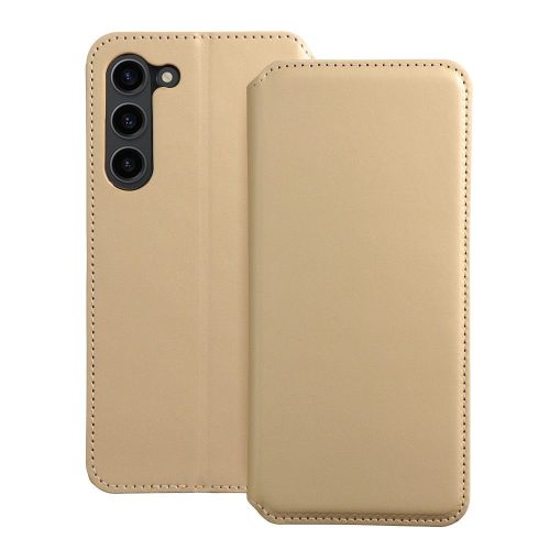 DUAL POCKET Book case for SAMSUNG S23 Plus gold