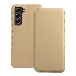 DUAL POCKET Book case for SAMSUNG S21 FE gold