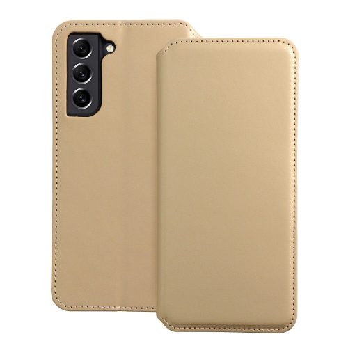 DUAL POCKET Book case for SAMSUNG S21 FE gold