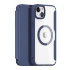 DUX DUCIS wallet case SKIN X PRO compatible with MagSafe for IPHONE 15 Plus blue