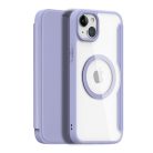 DUX DUCIS wallet case SKIN X PRO compatible with MagSafe for IPHONE 15 Plus purple