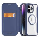 DUX DUCIS wallet case SKIN X PRO compatible with MagSafe for IPHONE 15 Pro Max blue