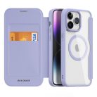 DUX DUCIS wallet case SKIN X PRO compatible with MagSafe for IPHONE 15 Pro Max purple