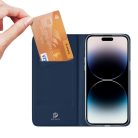 DUX DUCIS wallet case SKIN PRO for IPHONE 15 blue