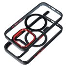 COLOR EDGE MAG COVER case compatible with MagSafe for IPHONE 15 Pro black red