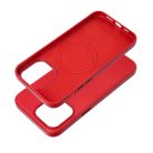 LEATHER MAG COVER case for IPHONE 15 Pro Max red